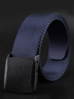 Blue Bradied Slider Nylon and Plastic Belt
