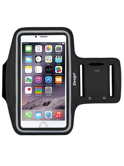 Black Nylon Outdoor Touch Screen Phone Arm Armband Wristband Bag