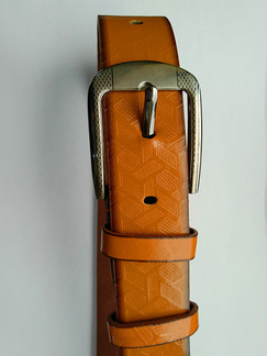 Brown Ratchet Leather and Metal Belt