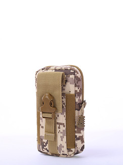 Brown Canvas Outdoor Camouflage Clutch Bag