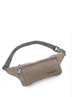 Khaki Canvas Outdoor Sports Washed Fanny Pack Bag