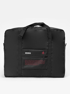 Black Polyester Foldable Portable Waterproof Weekender Luggage Bag