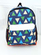 Blue Colorful Nylon Contrast Plaid School Shoulders Backpack Boy Bag
