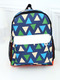 Blue Colorful Nylon Contrast Plaid School Shoulders Backpack Boy Bag
