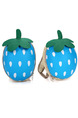 Blue and Green EVA Cartoon Shoulders Cartoon Shoulders Scale Strawberry Modelling Zip-Around Hard Shell Bag