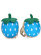 Blue and Green EVA Cartoon Shoulders Cartoon Shoulders Scale Strawberry Modelling Zip-Around Hard Shell Bag
