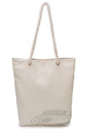 Cream Canvas Shopping Shoulder Tote Hand Bag