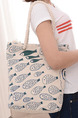 Cream Canvas Shopping Shoulder Tote Hand Bag