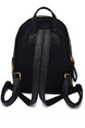 Silver Black Leatherette Metallic Backpack Bag
