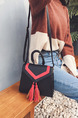 Black and Red Leatherette  Hand Shoulder Crossbody Bag