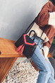 Black and Red Leatherette  Hand Shoulder Crossbody Bag