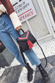 Black and Red Leatherette  Hand Shoulder Crossbody Bag