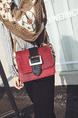 Black and Red Snakeskin Leatherette Chain Handle Shoulder Crossbody Satchel Bag