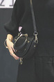 Black Leatherette Evening Hand Shoulder Crossbody Bag