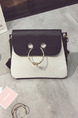 Black and White Leatherette  Shoulder Crossbody Bag