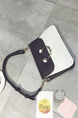 Black and White Leatherette  Shoulder Crossbody Bag