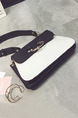 Black and White Leatherette  Shoulder Crossbody Bag