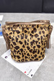 Leopard Cotton Drawstring Shoulder Crossbody Bag