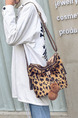 Leopard Cotton Drawstring Shoulder Crossbody Bag