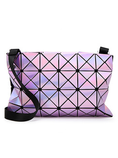 Pink Patent Leather Metallic Shoulder Purse Clutch Bag