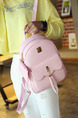 Pink Leatherette Cute Backpack Bag