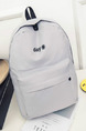 Grey Canvas  Backpack Bag
