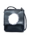 Black Leatherette  Shoulder Crossbody Bag
