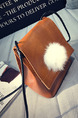 Brown Leatherette  Shoulder Crossbody Bag