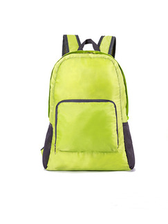 Green Nylon Outdoor Foldable Shoulders Backpack Bag