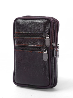 Brown Leather Commercial Casual Belt Messenger Men Bag