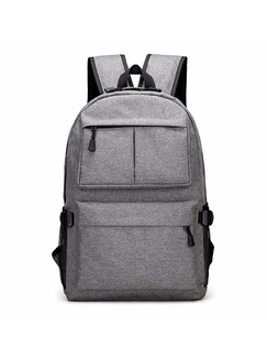 Grey Nylon Outdoor Sports Big Capacity Backpack Men Bag