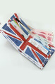 US-Flag Leather Fold One Level Short Wallet