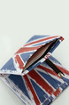 US-Flag Leather Fold One Level Short Wallet