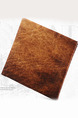 Brown Leather Invisible Card Position Short Wallet