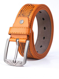 Needle Buckle Leather Men Belt
