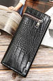 Black Leatherette Credit Card Photo Holder Bifold Men Wallet