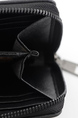 Brown Leatherette Credit Card Photo Holder Zip Around Clutch Men Wallet