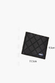 Black Leatherette Credit Card Photo Holder Bifold Men Wallet