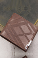 Brown Leatherette Photo Holder Credit Card Bifold Men Wallet