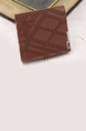 Brown Leatherette Photo Holder Credit Card Bifold Men Wallet