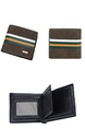 Coffee Canvas Credit Card Photo Holder Bifold Men Wallet