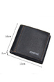 Coffee Leatherette Credit Card Photo Holder Bifold Men Wallet