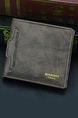 Dark Coffee Leatherette Credit Card Photo Holder Bifold Men Wallet