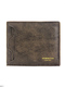 Dark Coffee Leatherette Credit Card Photo Holder Bifold Men Wallet