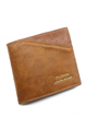 Brown Leatherette Credit Card Photo Holder Organizer Bifold Men Wallet