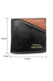 Brown Leatherette Credit Card Photo Holder Organizer Bifold Men Wallet