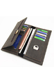 Black Leatherette Credit Card Photo Holder Organizer Bifold Men Wallet