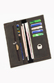 Black Leatherette Credit Card Photo Holder Organizer Bifold Men Wallet