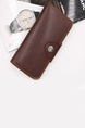 Brown Leatherette Credit Card Photo Holder Organizer Bifold Men Wallet