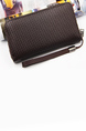 Dark Coffee Leatherette Credit Card Photo Holder Organizer Zip-Around Clutch Men Wallet